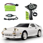 1:18 2.4G 2WD RC Car With LED Lights 10km/h Rechargeable Drift Racing Car Gifts