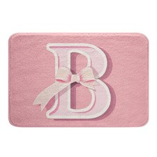 Pink Bow Bath Mats for Bathroom,Gifts for Women Teen Girl,16"x24",Monogrammed...