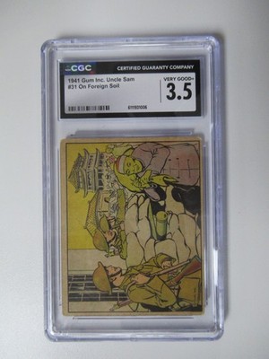 1941 GUM Uncle Sam On Foreign Soil #31 CGC 3.5