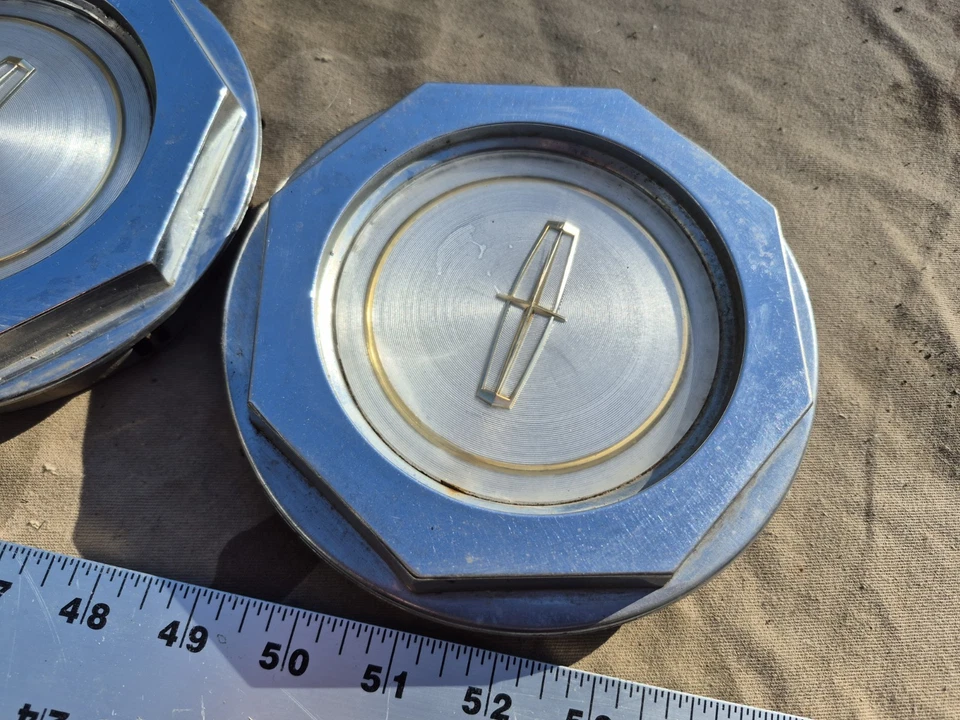 (2) Lincoln Town Car Continental 1982-1990 cromo tapa central tuerca hexagonal centro  Foto 4 de 4