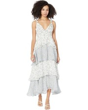 en saison Sullivan Tiered Midi Dress Women Size Medium Color Off-White NEW