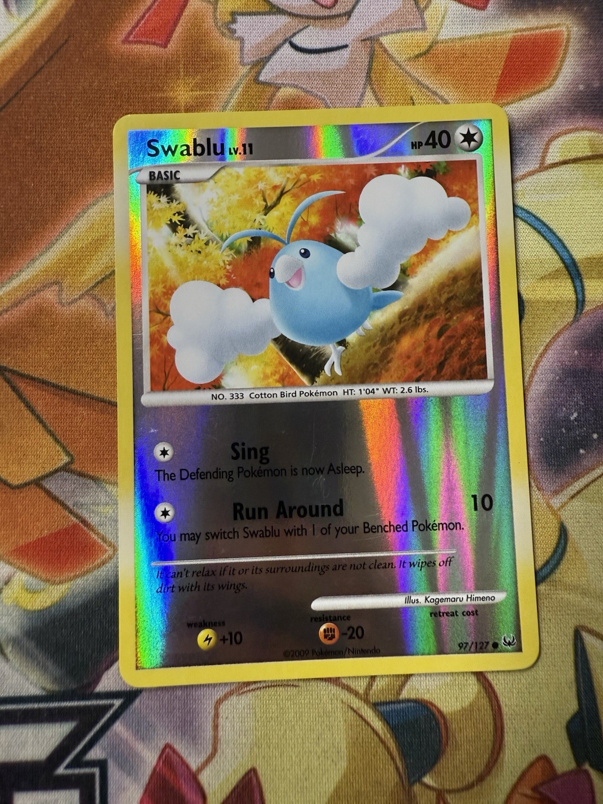 Swablu - 97/127 - Common - Reverse Holo Pokemon Platinum NM