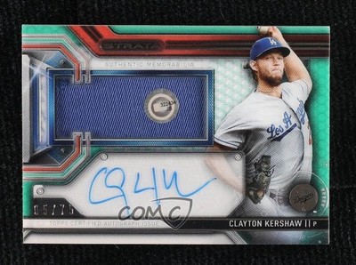 2016 Topps Strata Clearly Authentic Relics Green 5/75 Clayton Kershaw Auto 0ne6