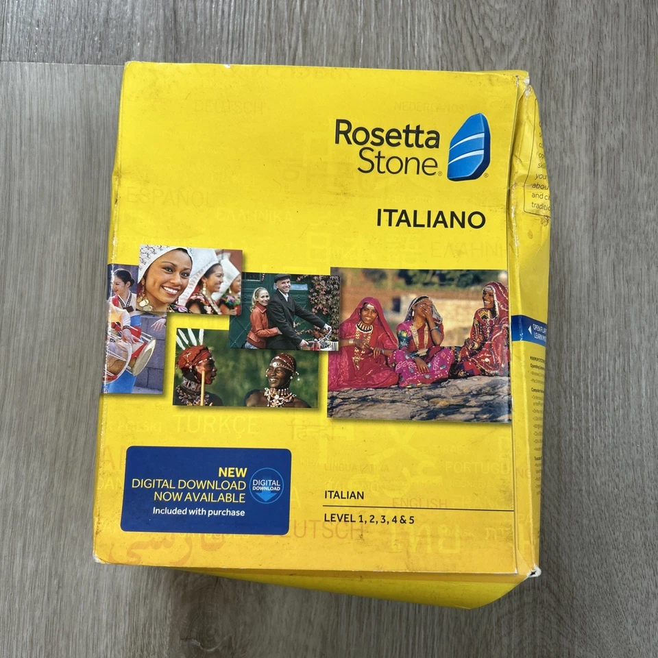 Rosetta Stone Italian Level 1-5 Italiano Language CD Set w/ Headphones & Code - Image 2 of 4