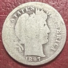 1897-S Barber Dime. Better Date. Free Shipping