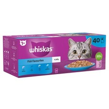 40x85g Fish Selection in Jelly 1+ Whiskas Wet Cat Food 5.75 per kilo