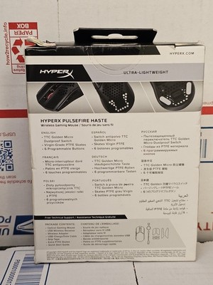 New HyperX - Pulsefire Haste Lightweight Wireless Optical Gaming Mouse - Black