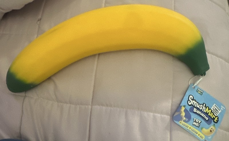 SmushMart Squishy Banana Squeezable Stress Reliever Toy 2026 MPN 9214235