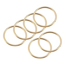 45mm 1.77" OD Metal O Ring Non-Welded Craft Hoops for DIY Gold Tone 10pcs