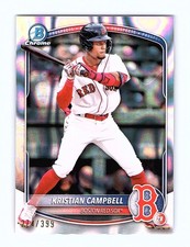 2025 Bowman Kristian Campbell Chrome Prospects Lava Refractor /399 Red Sox