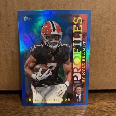2026 Topps Flagship Football - Bijan Robinson #TP-11 Topps Profiles Blue /150