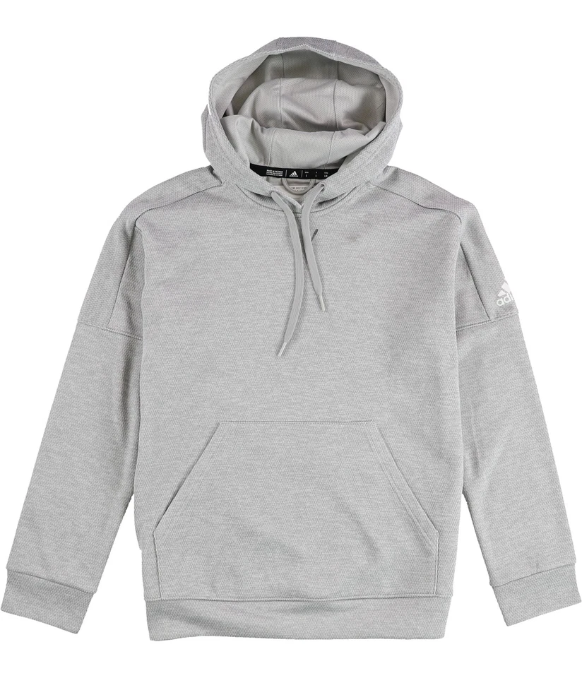 Adidas Womens Team Issue Fleece Hoodie Sweatshirt, flgry, L