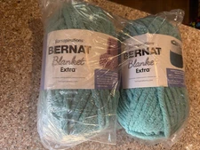 2 Pack Yarnspirations Bernat Blanket Extra Yarn 10.5 Oz 300G 97 Yds - Light Teal