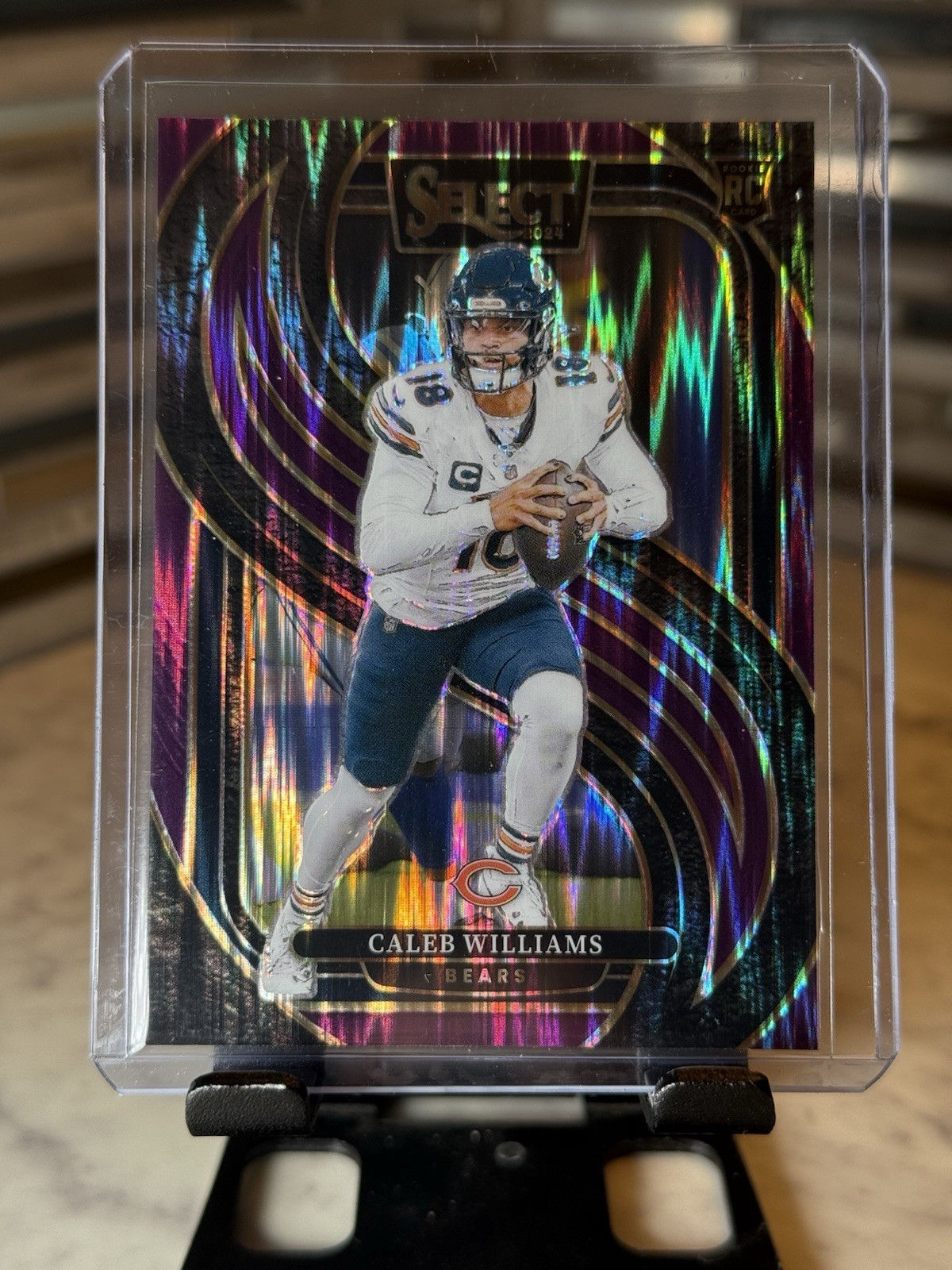 🔥2024 Panini Select Caleb Williams Purple Shock Prizm /360 Premier Level 🔥 RC