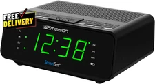 Smartset Dual Alarm Clock Radio with AM/FM Radio Dimmer Sleep Timer and .9 LED..
