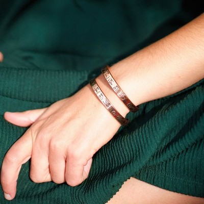 OM Mani Padme Hum KUPFER Armband | Healing Copper Armreif | Made in Nepal Manschette
