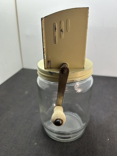 Vintage Metco Lebensmittel Reibe, gelb, alles original Anchor Hocking Glas 8,75" T - Bild 5 von 9