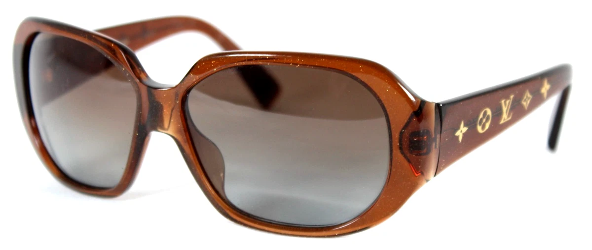 LOUIS VUITTON Sun Glasses Eye Wear Metal Plastic Gold Brown Italy Z0255E 30EG035 Louis Vuitton Plastic Frame Sunglasses for Women for sale | eBay main image 2