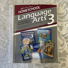 A Beka Homeschool Language Arts 3 Curriculum Lesson Plans Spiral Bound 3rd Grade