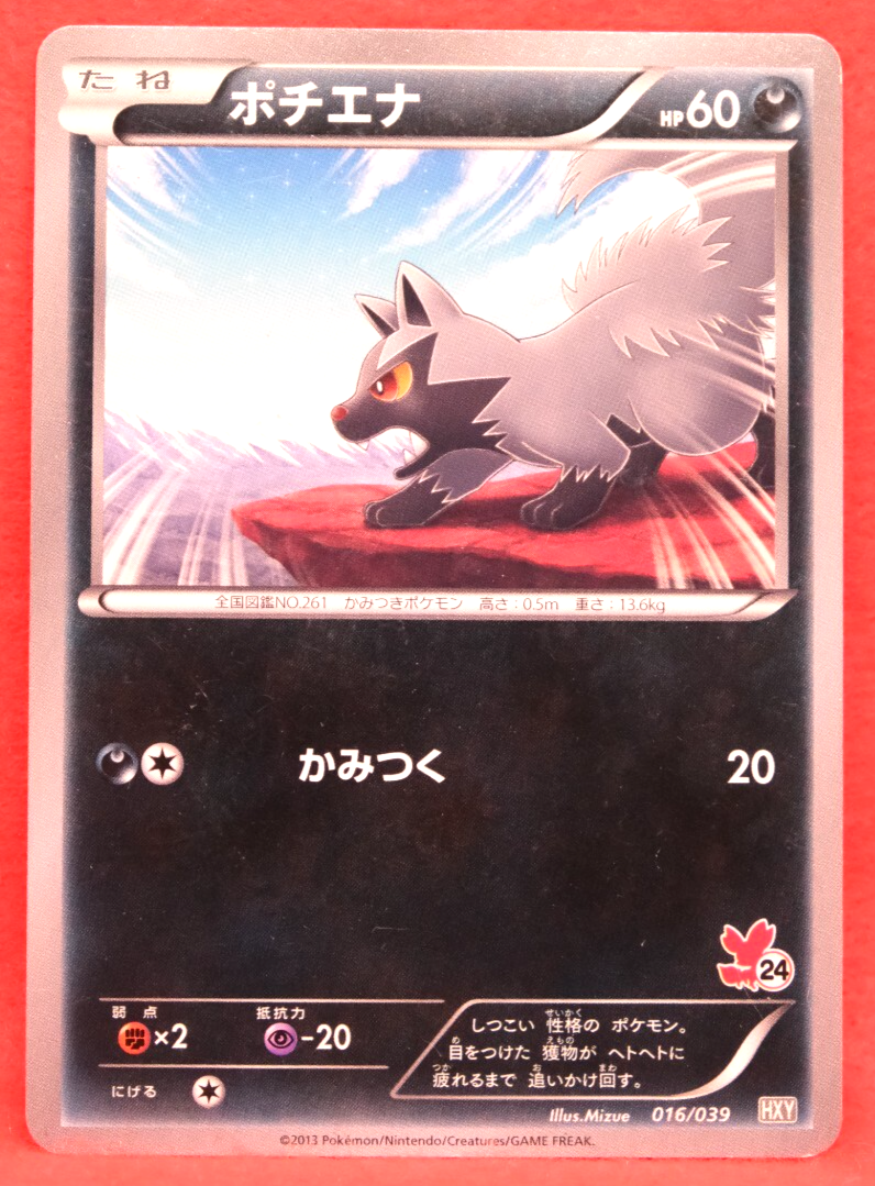 Poochyena 2013 Vintage HXY 016/036 Nintendo Gamefreak Pokemon Card