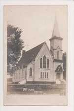 L-753 Franks Illnois UP Church Real Photo Postcard RPPC