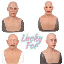 Silicone Realistic Male Elderly Mask Silicone Head Masks for Cosplay Halloween
