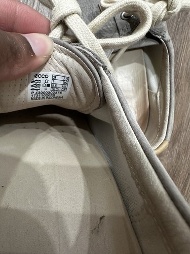 Ecco Soft 7 Grey Rose Women Size 7 Leather Lace Up Sneaker Shoes Casual Comfy - Picture 8 of 8