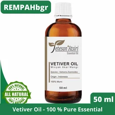 Vetiver Essential Oil Certified Organic 100% Pure Aromatherapy Therapeutic Oils