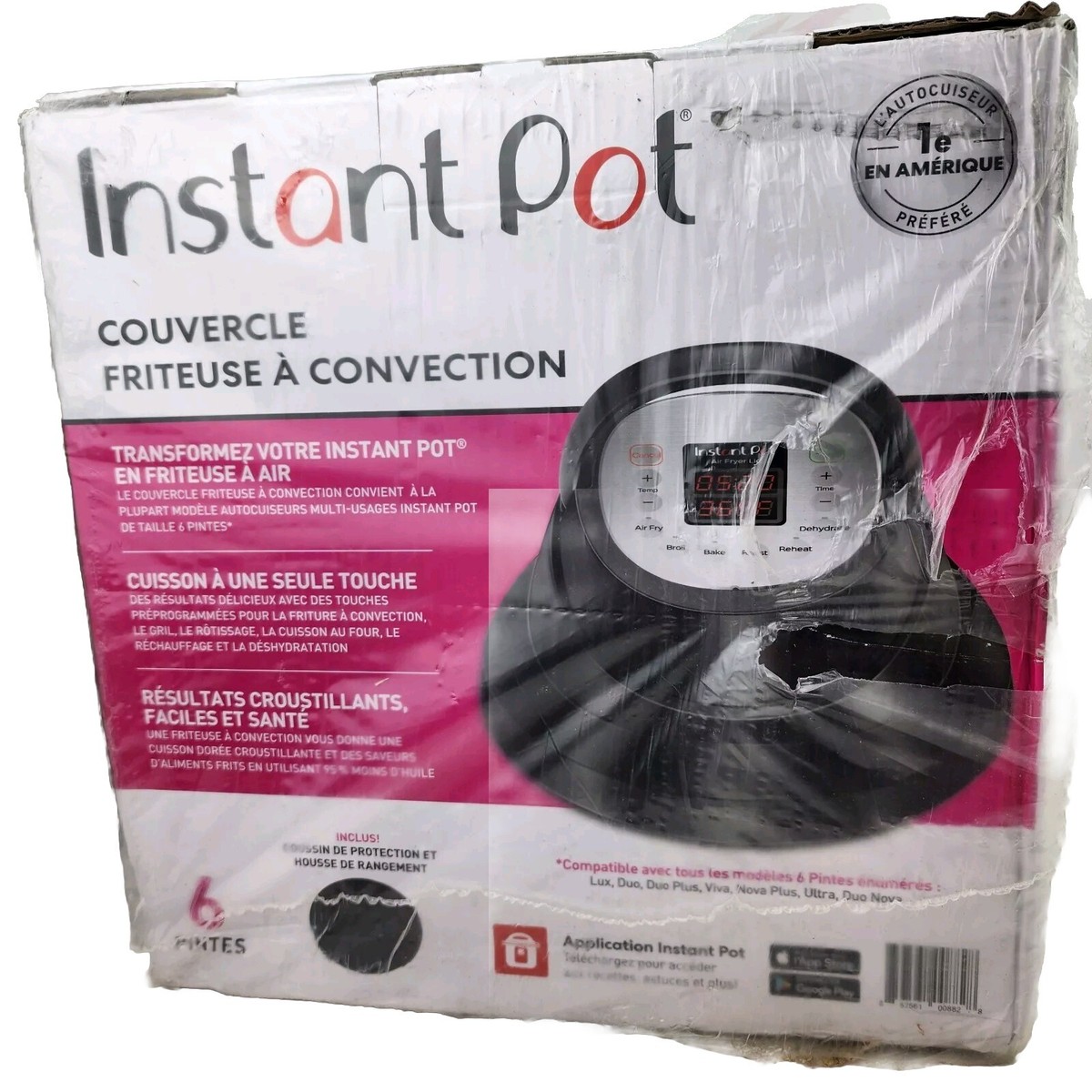 Instant Pot Quart Dehydrate Air Fryer Lid for sale online