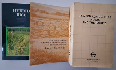 Rice in the Tropics/Hybrid Rice/Rainfed Agriculture - Textbooks various dates