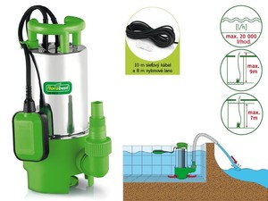 Détails Sur Pompe à Eau Immergée Puissante Corps Inox Eau Clair Et Chargées 20000 Lh Jardin