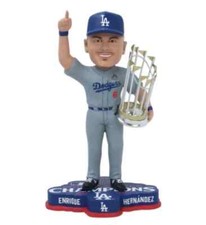 KIKE HERNANDEZ LOS ANGELES DODGERS FOCO 2024 WORLD SERIES BOBBLEHEAD GREY AWAY