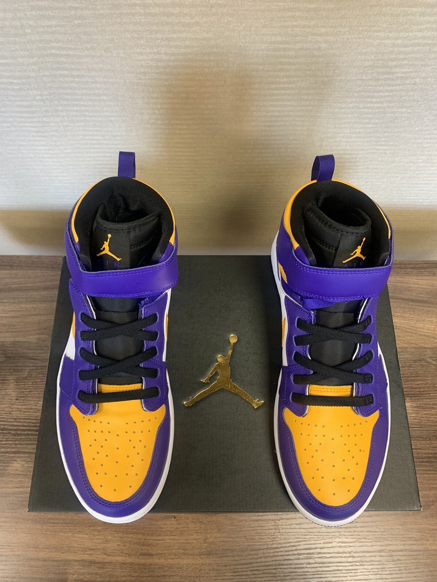 Size 10.5 - Jordan 1 High FlyEase Lakers 2022 | eBay