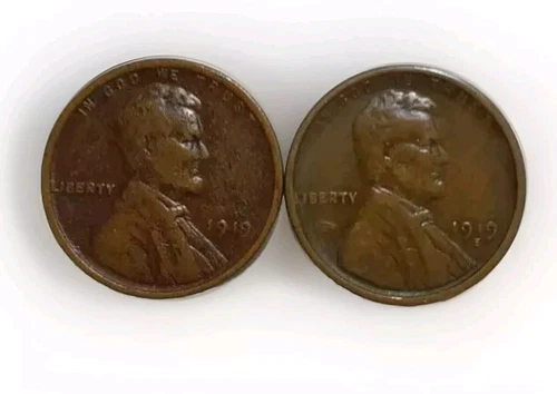 1919 PS Lincoln Cents VF Brown Coin-Glossy Eye Appeal Wheat Penny-Free Post