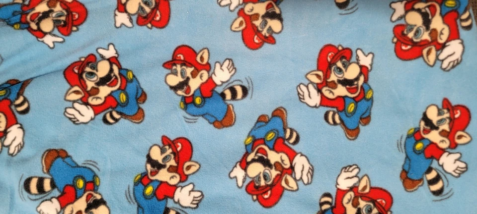 Official Nintendo NES Super Mario Bros. 3 III Blue Lounge Pants! (Adult Medium) - Image 2 of 2