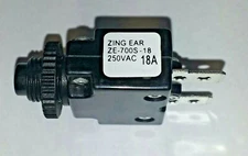 ZE700S-18A ZingEar thermal circuit breaker replace Airpax; Carling; JoeMex; P&B 
