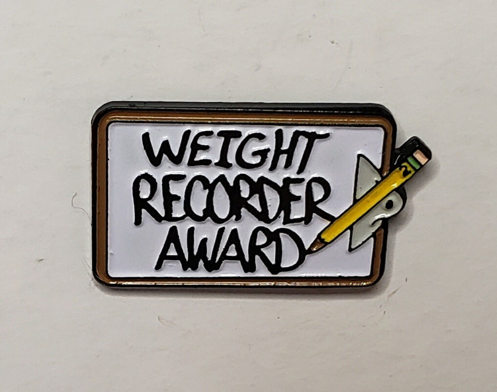 TOPS KOPS Weight Loss Award Enamel Lapel Pin "Weight Recorder Award