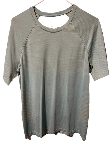 Camisa de manga corta para hombre Lululemon Metal Vent Tech verde claro talla L #97