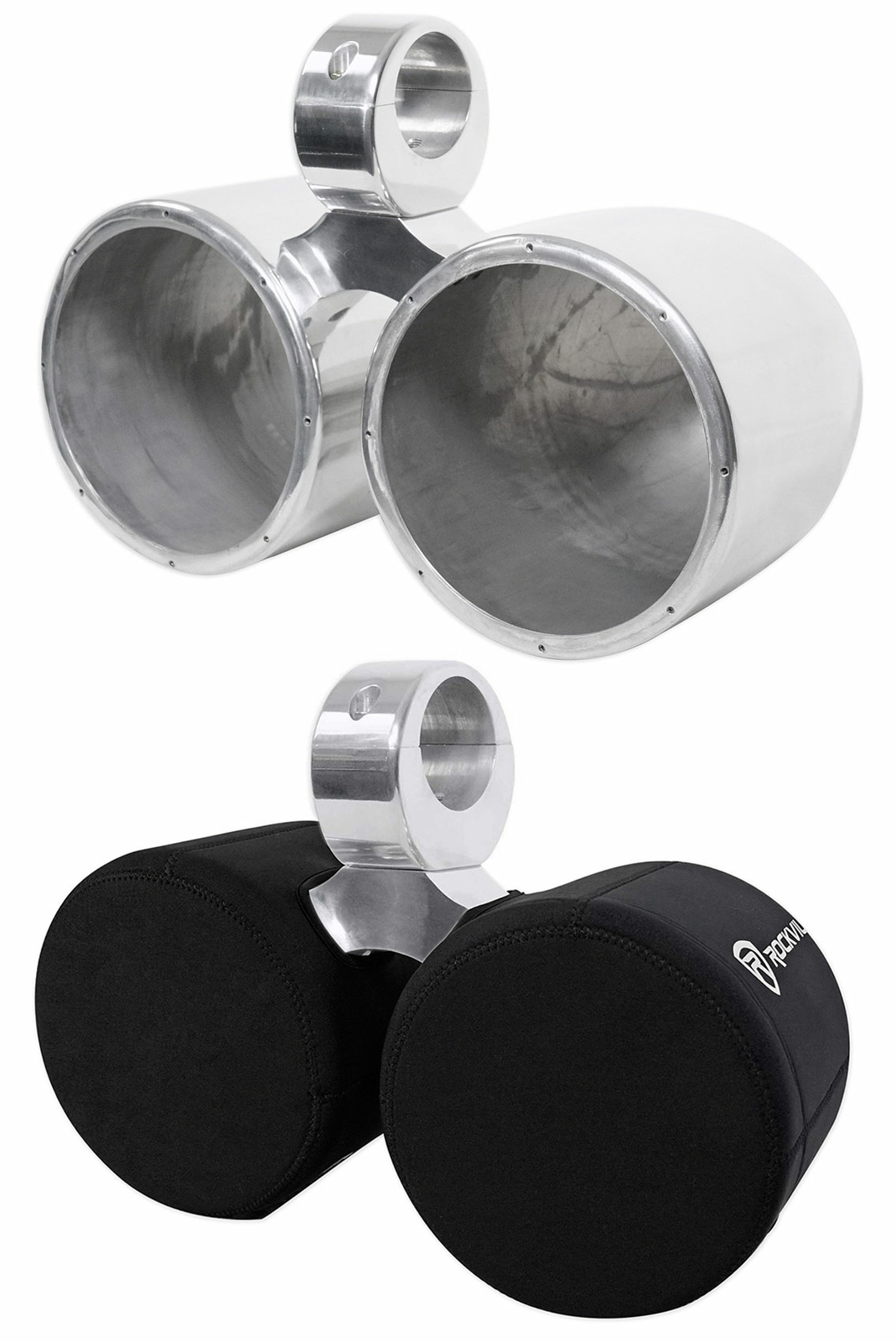 Rockville DMAC80S Dual 8 Silver Aluminum Wakeboard Tower Speaker PodsCovers 25690₽