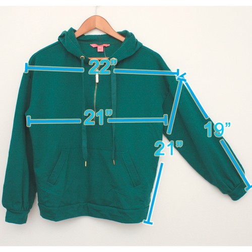 Lilly Pulitzer Suri Hoodie Women's Half Zip Green Small - Picture 4 of 8