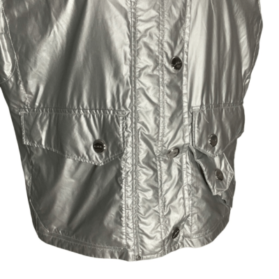 Gilet Réversible Lauren Ralph Lauren Taille L - Argent Métallique Et Blanc Zippé