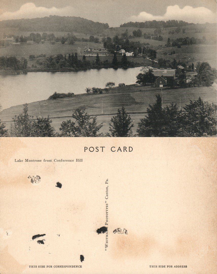 LAKE MONTROSE PA FROM CONFERENCE HILL ANTIQUE POSTCARD eBay