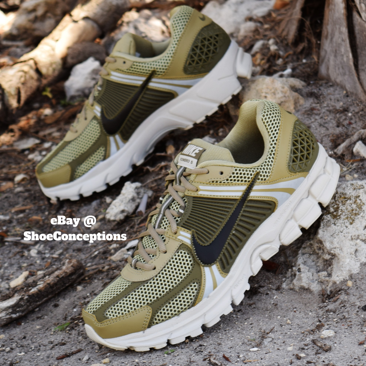 Nike Zoom Vomero 5 Shoes Neutral Olive Black FJ1915-200