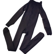 Women Men Thick Velvet Bodystocking Open Crotch Bodyhose Bodysuit Catsuit Winter