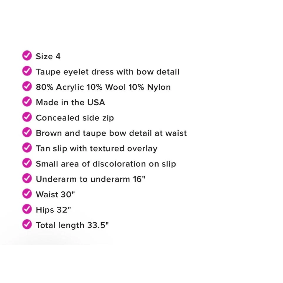 Impresionante Vestido Eva Franco Sin Mangas Brillo Ojales Talla 4 Foto 3 de 4