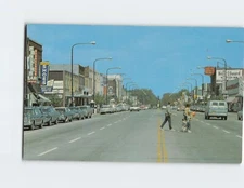 Postcard Street Scene Rice Lake Wisconsin USA