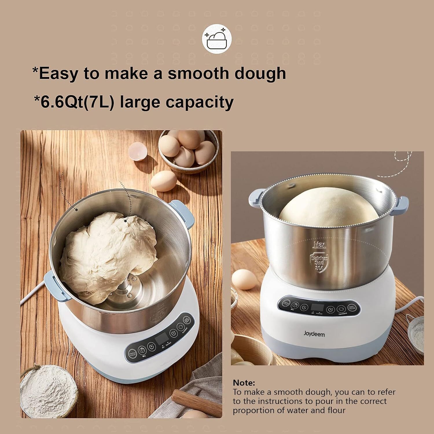 Electric Dough Maker with Ferment Function, Microcomputer Timing