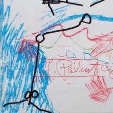 Jurgen Palmtag Abstract Contemporary Art Signed Drawing 1990s