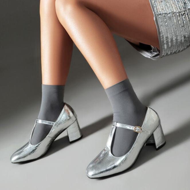 PANTOFOLA D’ORO Scarpe donna primavera autunno Mary Jane's punta tonda tacco grosso decolte chic