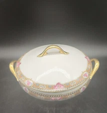 Vintage F. Legrand & Cie Limoge Covered Vegetable Dish W/Lid  1920's France 10"